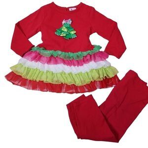 Sweet heart rose Christmas outfit 24 mon